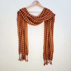 Autumn Ember Check Scarf